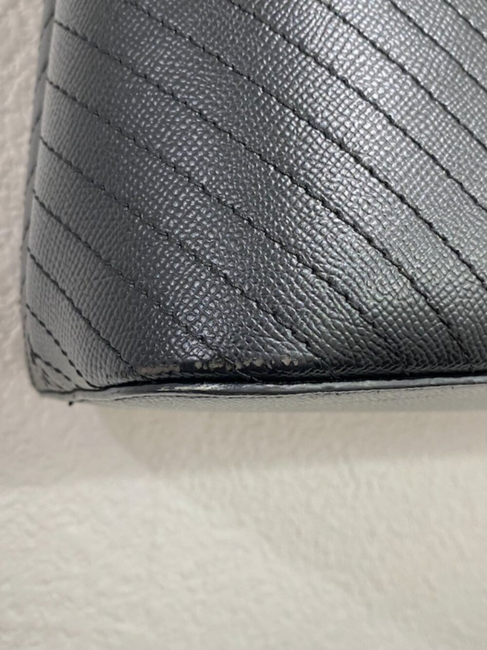 Aldo Black Chevron Quilted Tote Bag Shoulder Handbag Minimalist Work Size OS - Picture 10 of 13